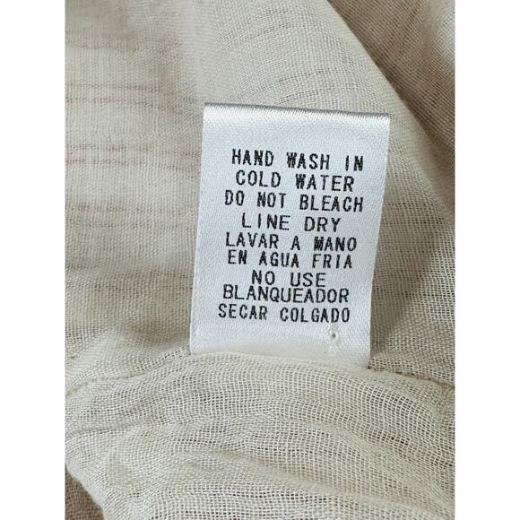 Entro Anthropologie Size L Dress Boho Chic Striped Embroidered W/ Tassels EUC - Picture 11 of 13